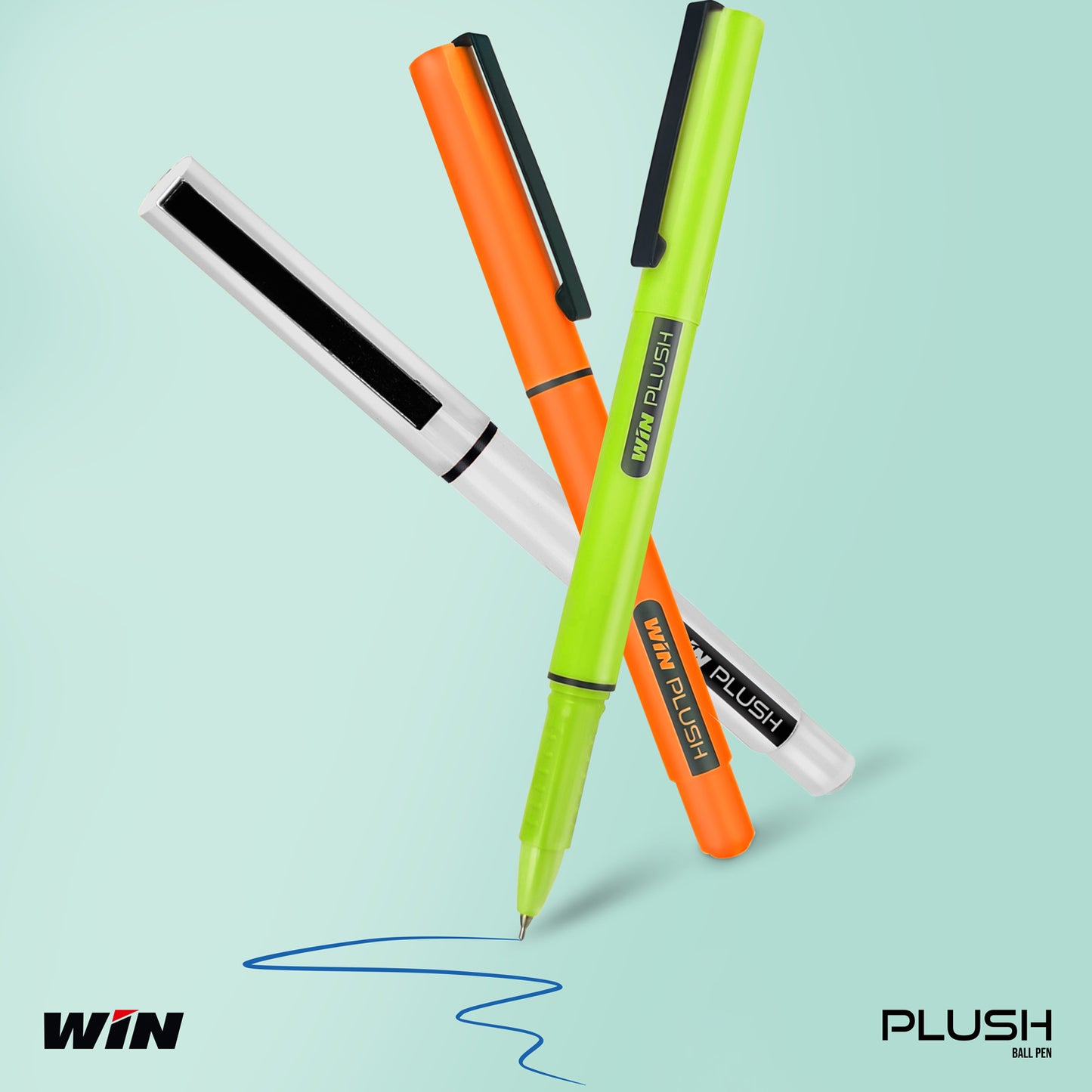 WIN Plush 0.7 mm Ball Pen Wallet Pack - Blue Ink