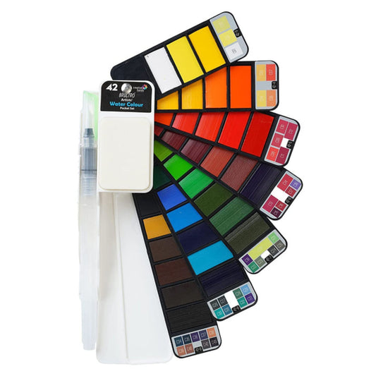 BRUSTRO Artists Watercolour Pan, Set of 42