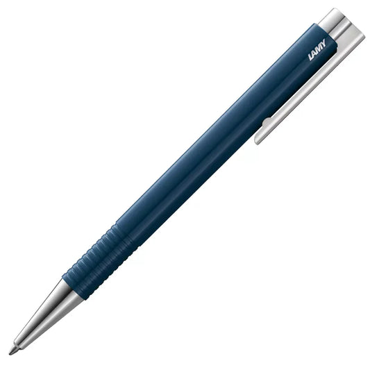 LAMY Logo M+ Ballpoint Pen, Blue Body, with Giant M-16 Refill, Black Ink