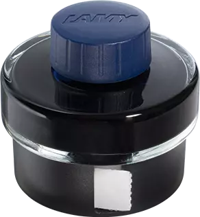 LAMY T52 50 ml Fountain Pen Ink Bottle, Comes With An In-Built Of Blotting Paper Around The Base, Blue-Black Ink