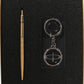 Parker Functional Classic Gold Ball Pen & Key Chain Gift Set, Blue Ink, Pack Of 1