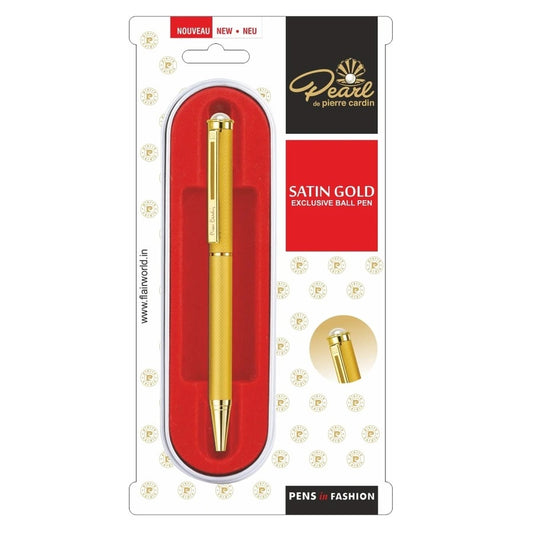 Pierre Cardin Pearl Satin Gold Exclusive Ball Pen, Blue Ink, Pack of 1