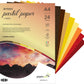 PaperPep Artists' Pastel Papers 160GSM A4 Warm Shades Assorted Pack of 24 Sheets