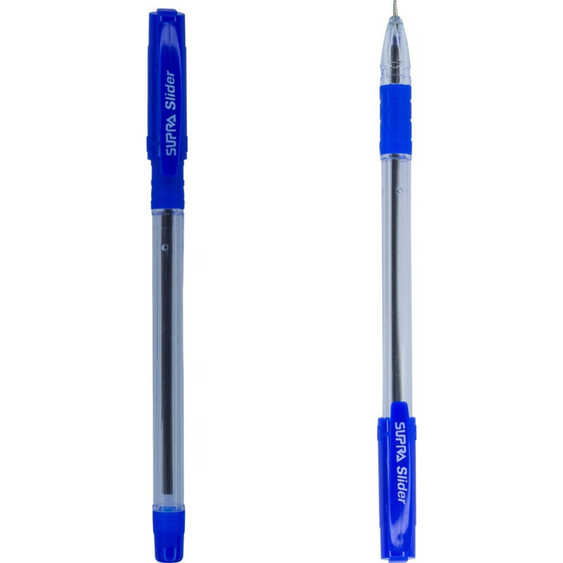 Supra Slider 0.7mm Ball Point Pen Jar Pack | Blue Ink, Pack Of 50