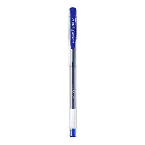uni-ball Signo UM-1000.7mm Gel Pen | Extremely Quick Drying Ink | Transparent Sleek Body | Smooth Long Lasting Smudge Free Ink | School and Office stationery | 10 Shades, Pack of 10