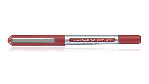 uni-ball Eye UB150 0.5mm Roller Ball Pen | Acid Free Water-Based Ink | Water & Fade Resistant | Long Lasting Smudge Free Ink | School and Office stationery | Blue, Black, Red & Green Ink, Pack of 4