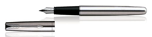 Parker Frontier Stainless Steel Chrome Trim Fountain Pen - Blue Ink, Pack Of 1