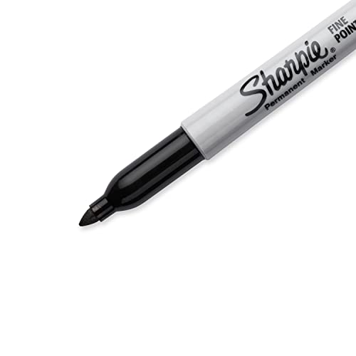 Sharpie Fine Tip Permanent Marker, Black, 2 Markers
