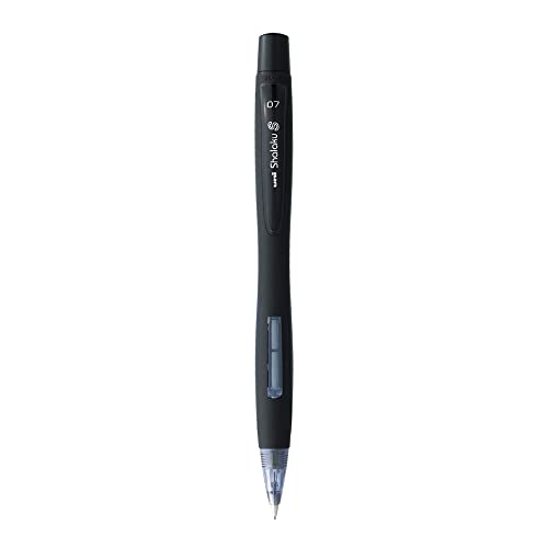 uni-ball Shalaku M7-228 0.7mm Mechanical Pencil | Unique side-click | Comfortable and Advance Grip | School and Office stationery | Black Body, Pack of 6