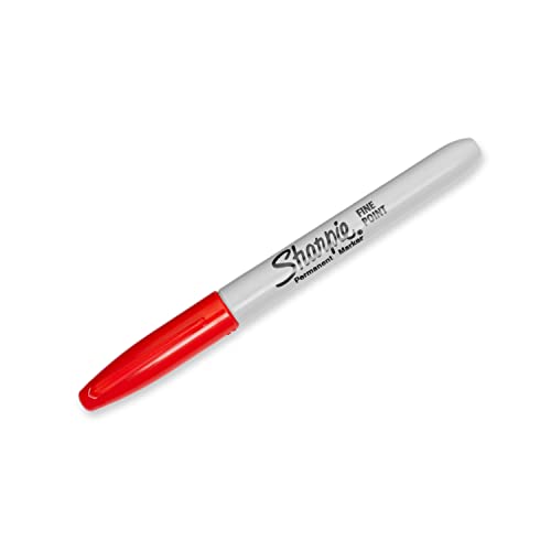 Sharpie Fine Permanent Marker, Red, 12 Markers