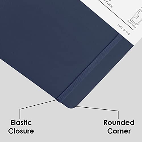 Mypaperclip Executive Series Notebook, Medium (127 X 210Mm, 5 X 8.25 In.) Plain, Esx192M-P Blue