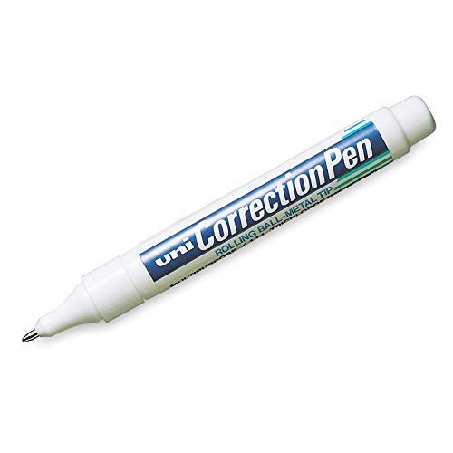 uni-ball CLP305 1.0mm Multipurpose Correction Pen Plus | Quick Drying | Precise Whitener Pen for Correction | Any Pen Rewrites on Corrected Surface | School & Office stationery | White Ink, Pack of 1