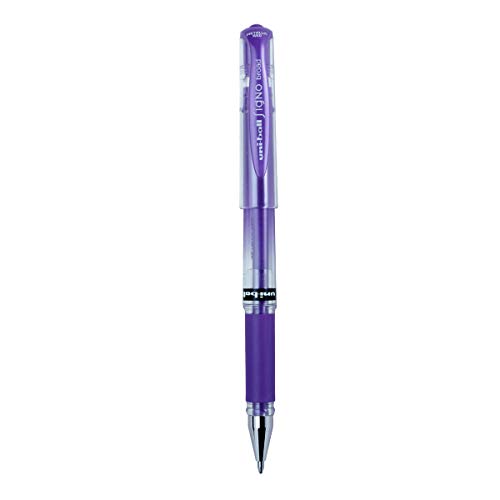 Uniball UM 153 Signo Broad Gel Pen (1.0mm, Violet Body, Metallic Violet Ink, Pack of 3)