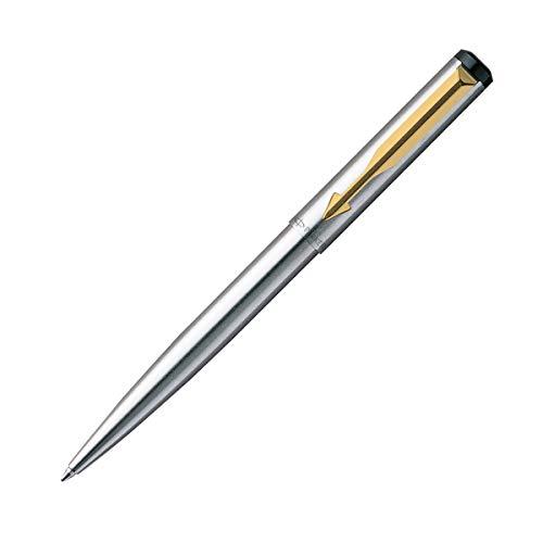 Parker Vector Gold Trim Stainless Steel Ball Pen - Blue Ink, Pack Of 1