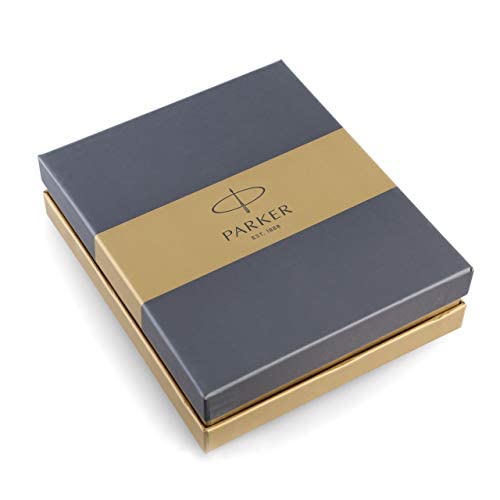 Parker Galaxy Silver Body Stainless Steel Gold Trim Wiyh Card Holder - Blue Ink, Set Of 3