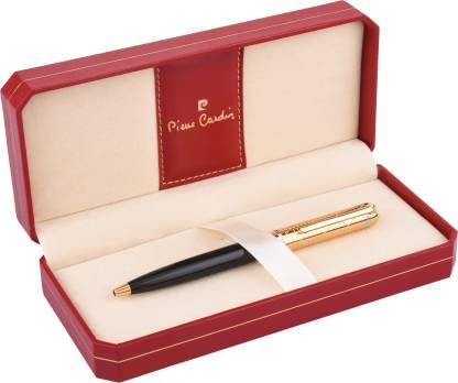 Pierre Cardin Crown Black & Gold Exclusive Ball Pen  - Blue, Pack Of 1