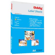 Oddy A4 Self Adhesive Paper Label Stickers for Laser & Inkjet Printers - 1 Labels per Sheet - Pack of 100 Sheets - for Shipping, Address, Folders, Industrial use