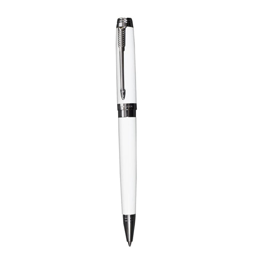 Parker Ambient White Chrome Trim Ball Pen