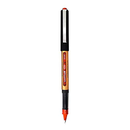 uni-ball UB 150-10 Broad Eye Roller Ball Pen (1.0 mm, Red Body, Red Ink, Pack of 3)