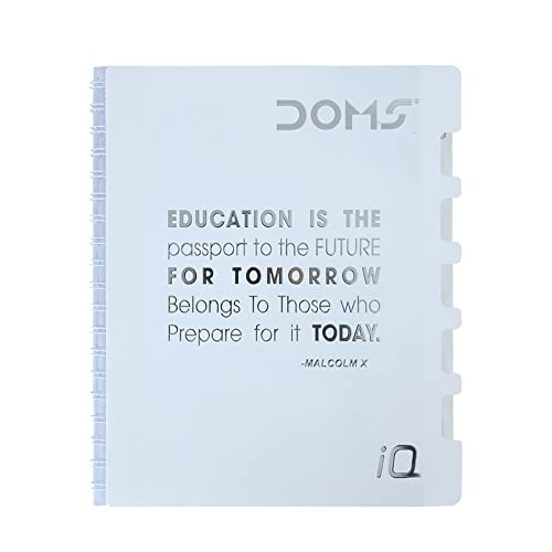 Doms 5 Subject IQ Executive Series Notebook | Ruled | 70GSM | 300 Pages | 25.0 x 17.8 cm | Pack of 1 | For School, College and Office Use