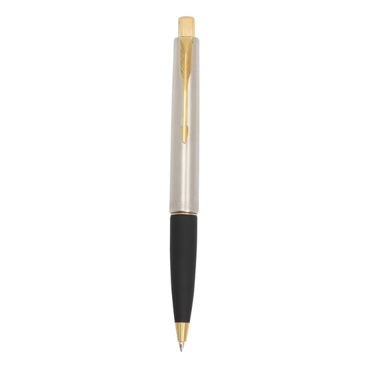 Parker Frontier Stainless Steel Gold Trim Ball Pen - Blue Ink, Pack Of 1