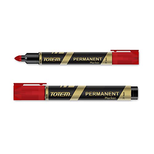 TOTEM Permanent Marker | 10 Pcs Red Ink