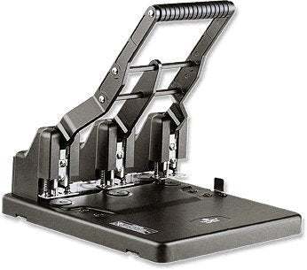 Kangaro Desk Essentials HDP-3160 3 Hole Heavy Duty Metal Paper Punch - Color May Vary