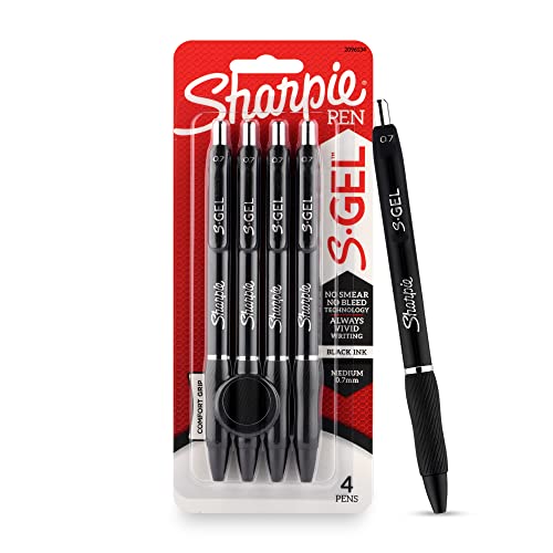 Sharpie Gel Pen 0.7Mm Black, 4 Markers