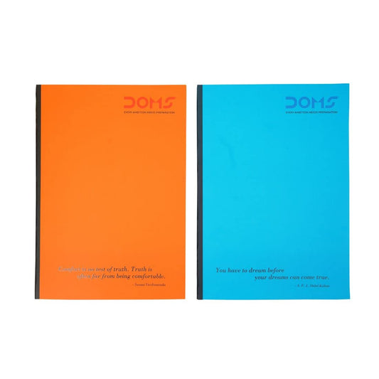 Doms Neon Series Soft Bound Notebook | Single Line, 200 Pages | 29.7 x 21 CM | The Book is Sturdy & Long Lasting | Pack Of 1 | Color & Design May Vary