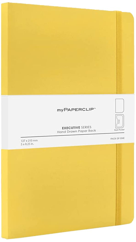 Mypaperclip Note Book, Signature Series, A5, (148 X 210 Mm, 5.83 X 8.27 In.) Plain, Tan (Sspu192A5-P Tan)