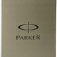 Parker Frontier Fountain Pen Chrome Trim  Matte Black with Card Holder - Blue Ink, Pack Of 1
