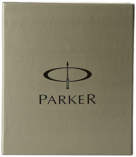 Parker Frontier Fountain Pen Chrome Trim  Matte Black with Card Holder - Blue Ink, Pack Of 1