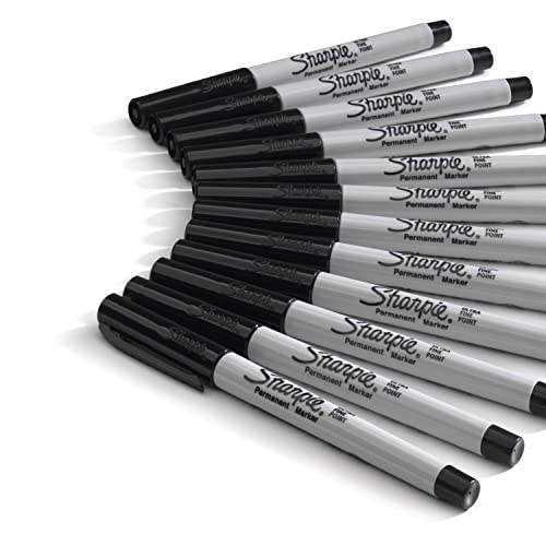 Sharpie Ultra Fine Tip Permanent Marker Black, 12 Markers