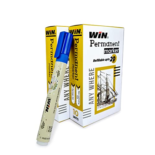 Win Permanent Markers 20 Blue