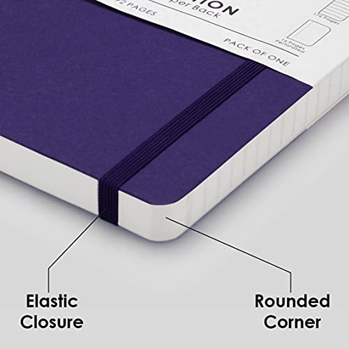 Mypaperclip Limited Edition 192 (176 Checked + 16 Perforated) Pages Notebook, A5 (148 X 210 mm, 5.83 X 8.27 In.) Lep192A5-C Amethyst