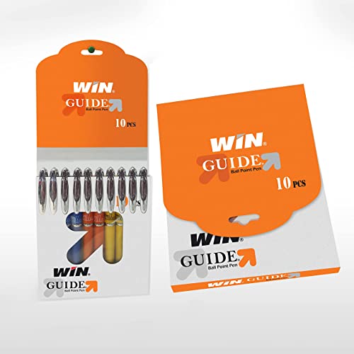 Win Guide (20Pcs Blue Pens with 10 Refills)