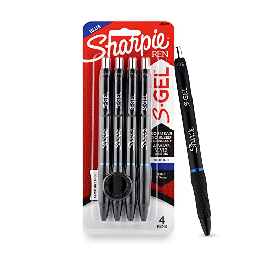 Sharpie Gel Pen 0.5Mm Blue, 4 Markers