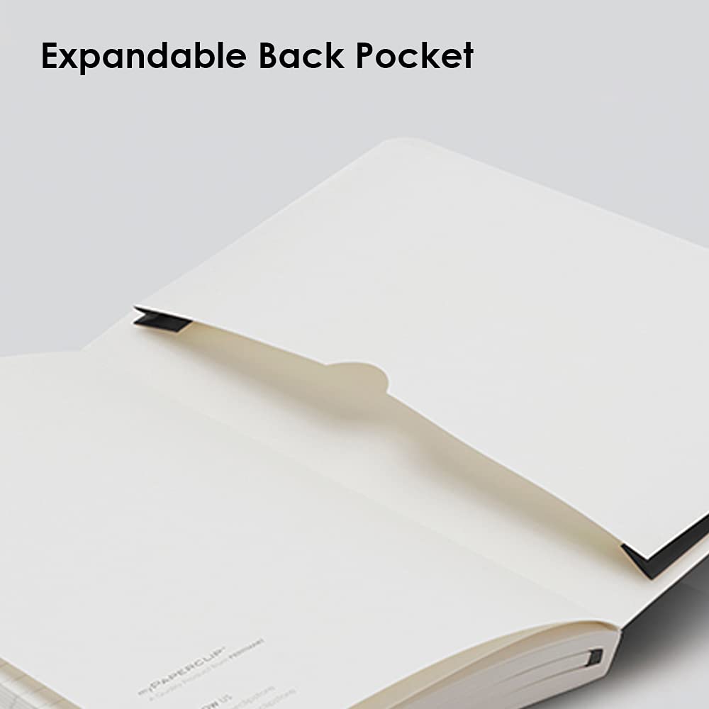 Mypaperclip Executive Series Notebook, Medium (127 X 210Mm, 5 X 8.25 In.) Plain, Esx192M-P Black