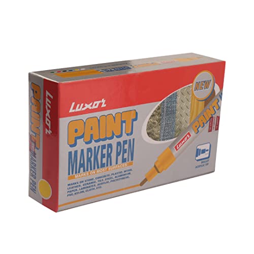 Luxor Paint Marker -Yellow-(Pack Of 10)