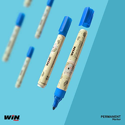 Win Permanent Markers 20 Blue