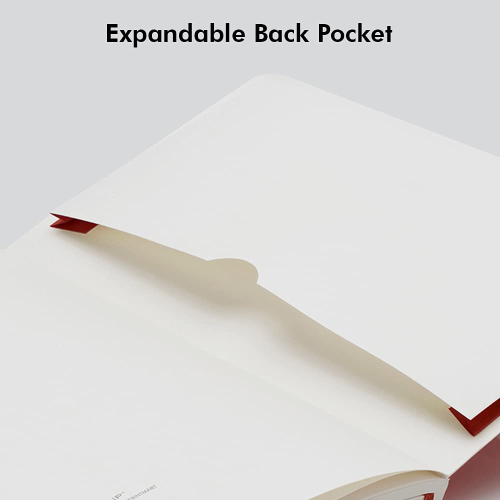 Mypaperclip Executive Series Notebook, Large (165 X 241 Mm, 6.5 X 9.5 In.) Plain, Esx192L-P Red
