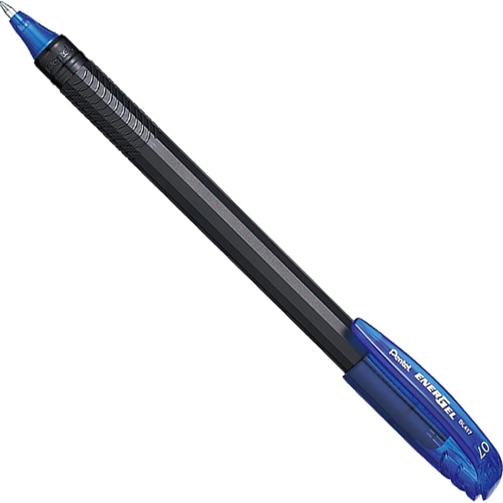 Pentel BL417 0.7mm EnerGel Roller Gel Pen - Blue Ink, Pack of 5
