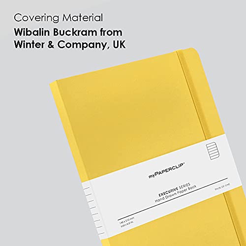 Mypaperclip Executive Series Notebook, 240 Pages A5 (148 X 210 mm, 5.83 X 8.27 In.) Esp240A5-R Yellow