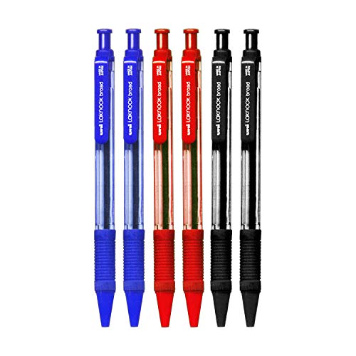 uni-ball Laknock board SN-101 Ball Pen (Red,Black,Blue Ink, Pack of 6)