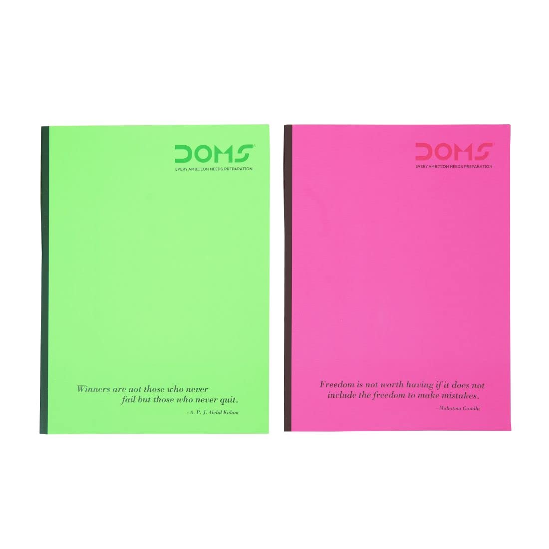 Doms Neon Series Soft Bound Notebook | Unruled, 100 Pages | 24 x 18 CM | Ideal for School, Home & Office | Pack Of 6 | Color & Design May Vary