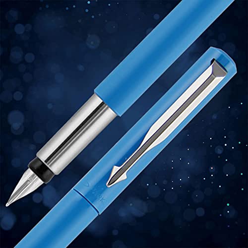 Parker Vector Standard Chrome Trim Fountain Pen - Blue Ink, Pack Of 1