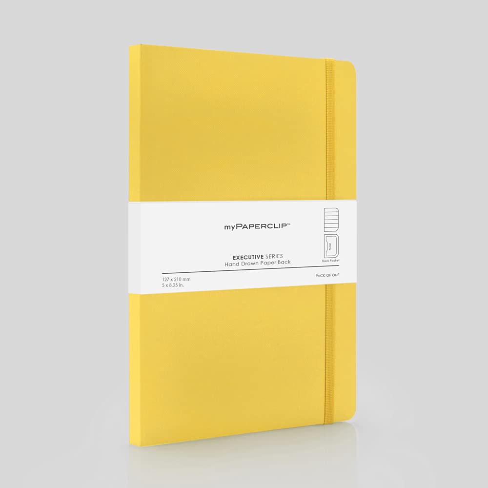 Mypaperclip Executive Series Notebook, Medium (127 X 210Mm, 5 X 8.25 In.) Ruled, Esx192M-R Yellow