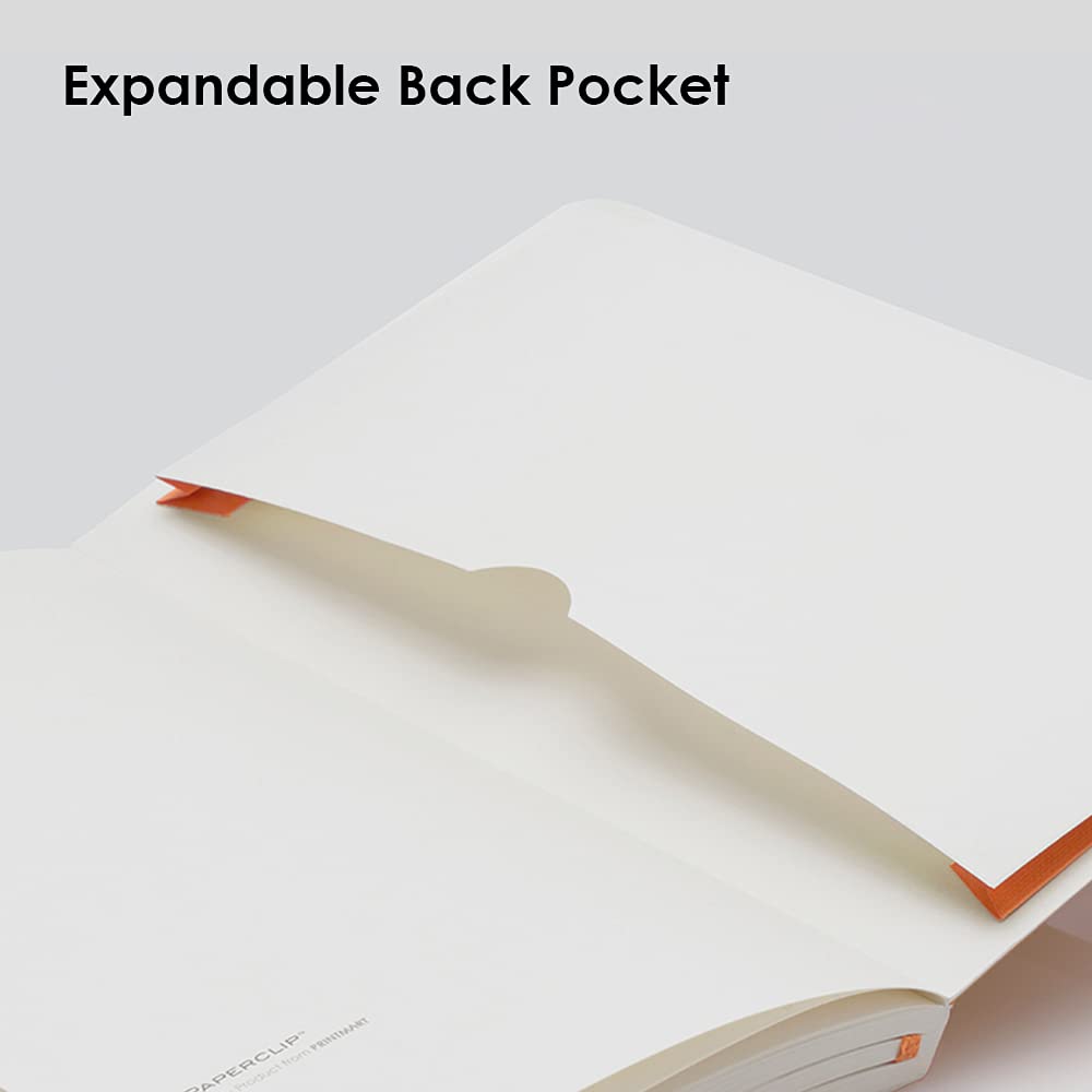 Mypaperclip Executive Series Notebook, Large (165 X 241 Mm, 6.5 X 9.5 In.) Checks, Esx192L-C Orange