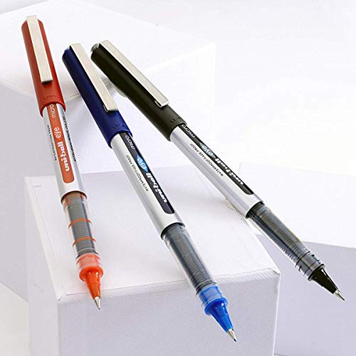 uni-Ball UB 150 Eye Roller Pen (0.5mm, Blue Body, Blue Ink, Pack of 10)