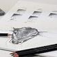Ondesk Sketching Smart Kit Mega Gift Pack | Best for School & College | 6 Assorted Item | Sketching Pencil, Color Pencil, Wax Crayon, Eraser, Bristrol Paper (200 GSM | A5 | Pack of 36) | Combo Pack